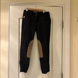 Tailored Sportsman Mid Rise Vintage Patch Two Tone Breeches 28 Black